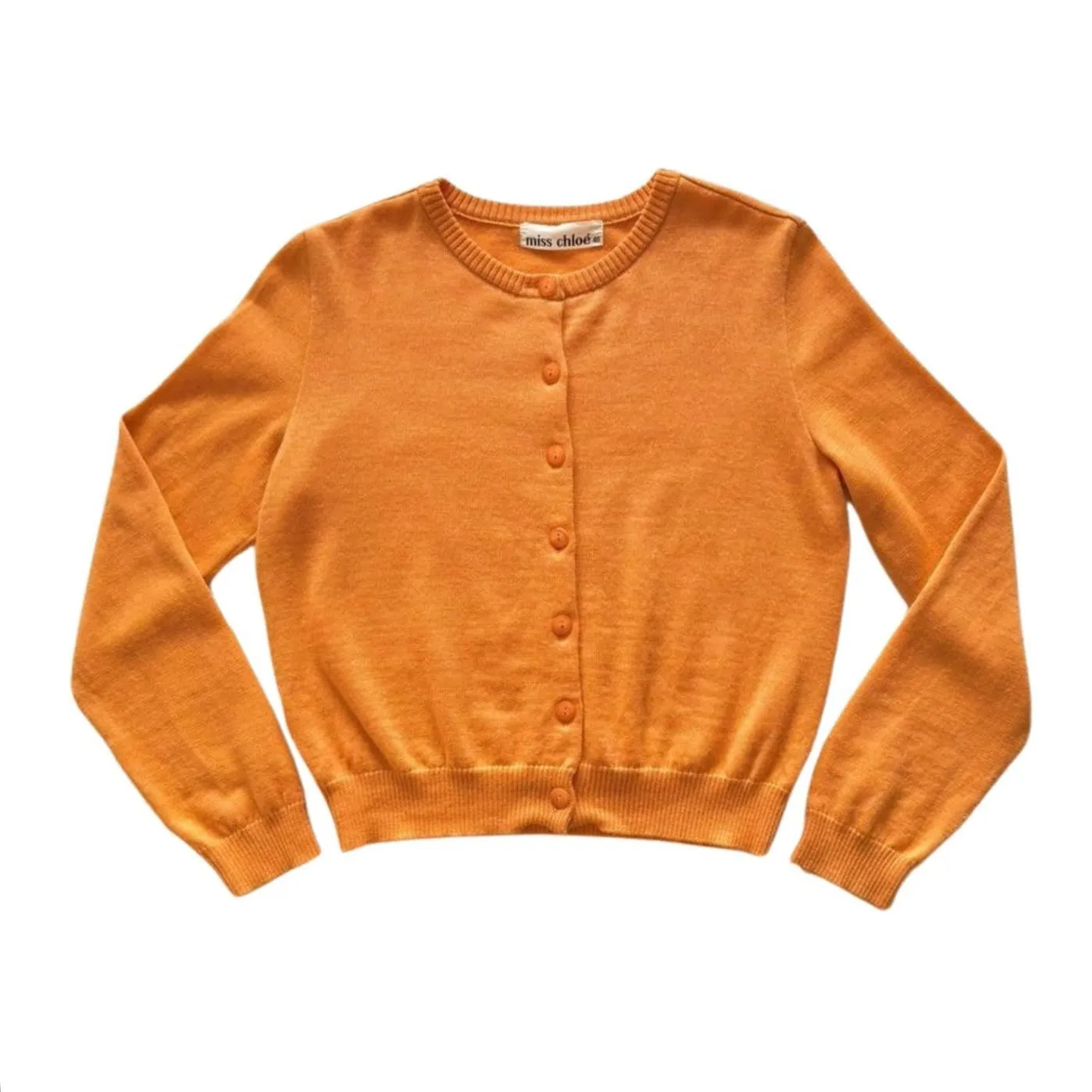 Vintage Miss Chloe Orange Sherbet Cardigan